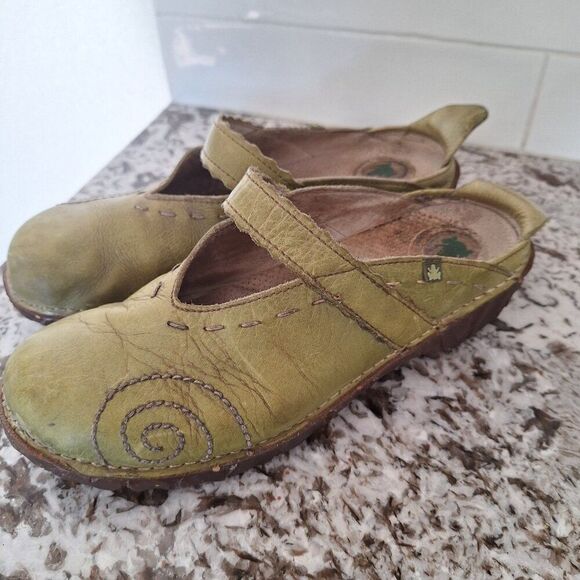 El Naturalista Women's Yggdrasil Mule US 8.5 Green  Leather Mary Jane Shoes - Picture 5 of 7